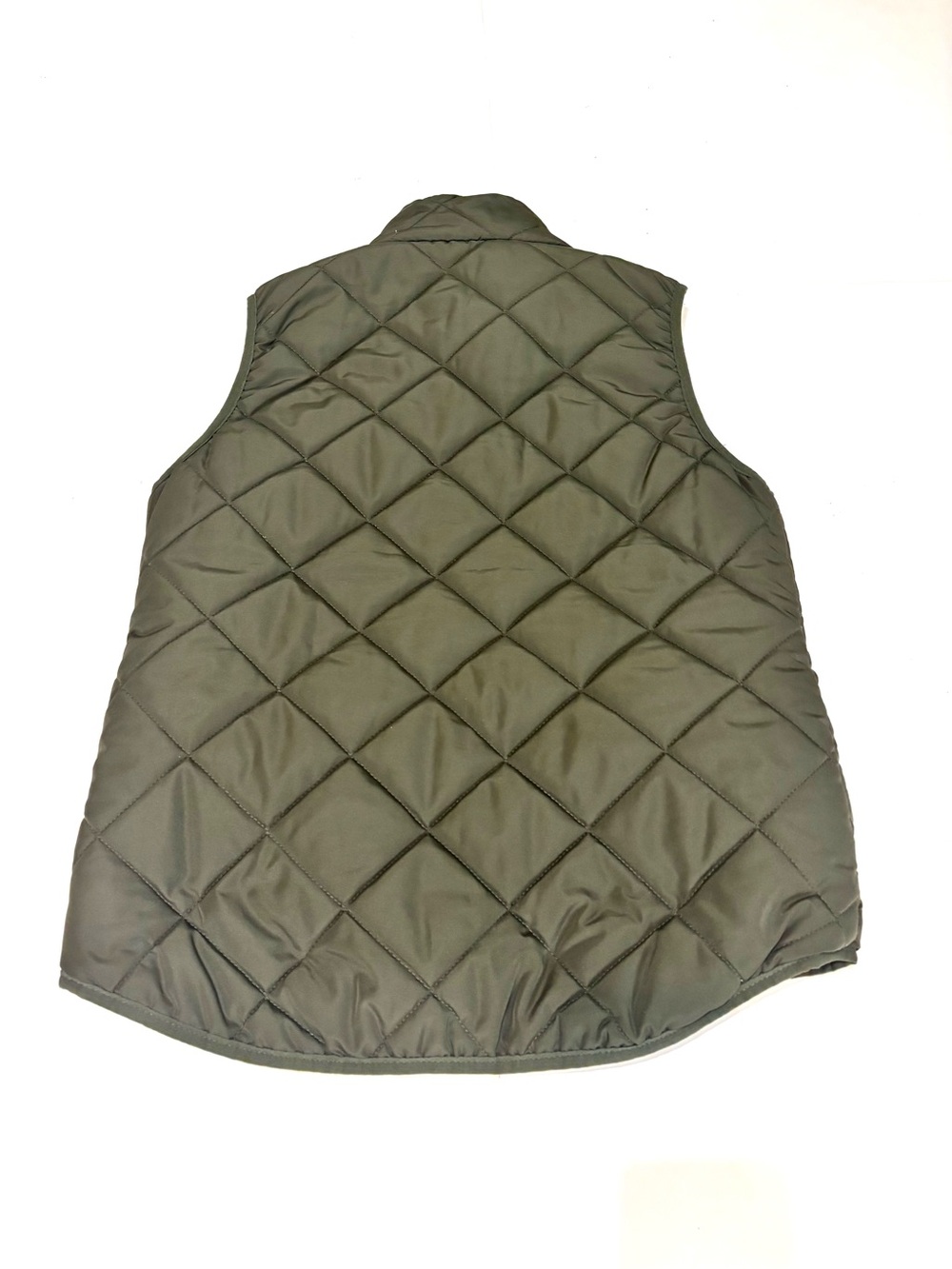 Thread & Supply Olive Green Quilted Vest with Gold Zipper Detail - Picture 10 of 10